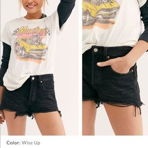 Levi’s 501 high rise denim shorts worn once